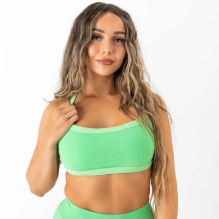Killcrew Color Block Sports Bra - Green