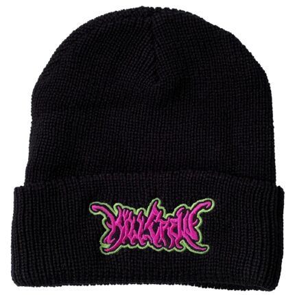 Killcrew Embroidered Cuffed Beanie - Black Pink
