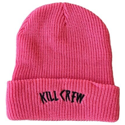 Killcrew Embroidered Cuffed Beanie - Pink