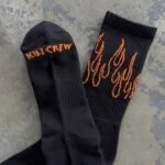 Killcrew Flame High Socks - Black Orange