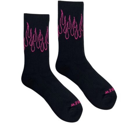 Killcrew Flame High Socks - Black Pink