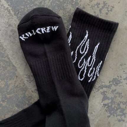 Killcrew Flame High Socks - Black White