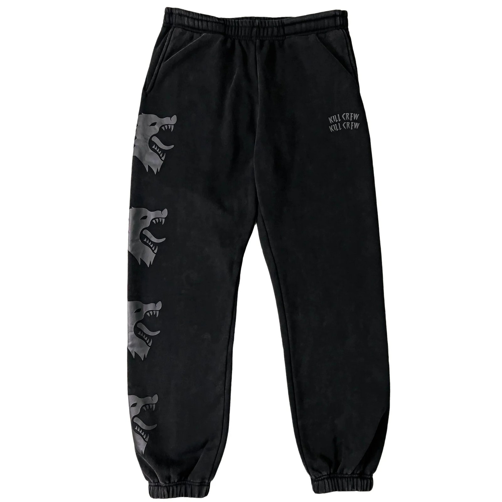 Killcrew Heavyweight Lux War Wolf Sweatpants - Blackout Killcrew Heavyweight Lux War Wolf Sweatpants - Blackout