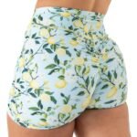 Killcrew Lemon Mid Rise Biker Shorts - Blue