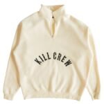 Killcrew Lux Quarter Zip Up - Cream Black