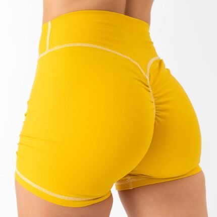 Killcrew Mid Rise Color Block Biker Shorts - Amber