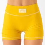 Killcrew Mid Rise Color Block Biker Shorts - Amber