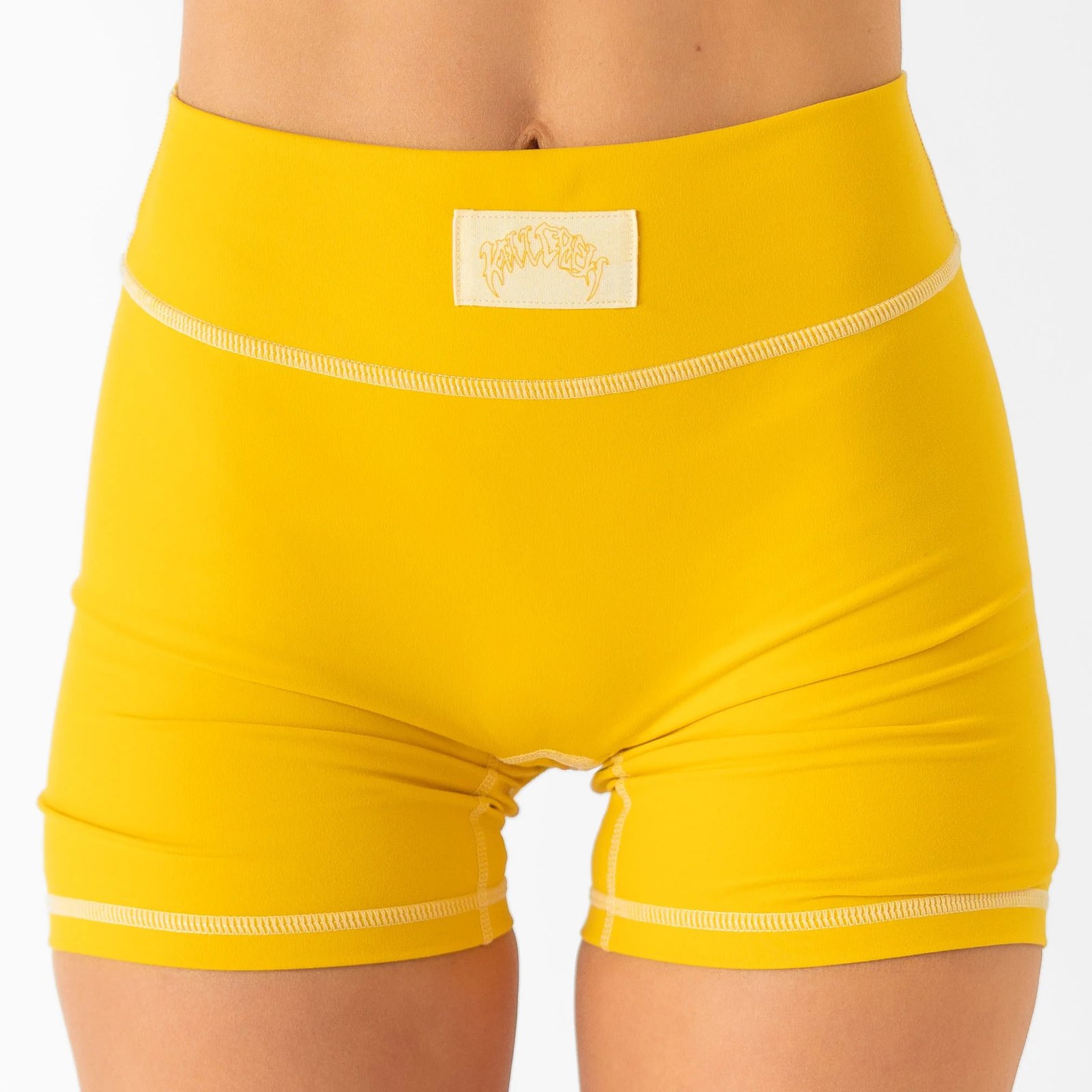 Killcrew Mid Rise Color Block Biker Shorts - Amber Killcrew Mid Rise Color Block Biker Shorts - Amber