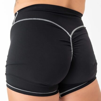 Killcrew Mid Rise Color Block Biker Shorts - Black