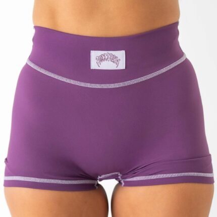 Killcrew Mid Rise Color Block Biker Shorts - Purple