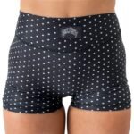Killcrew Mid Rise Scrunch Biker Shorts Polka Dot - Black White