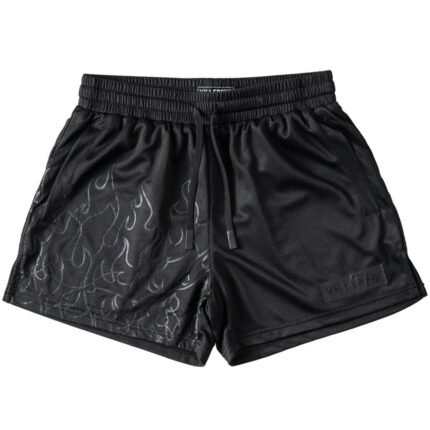 Killcrew Muay Thai Flame Shorts (Mid Thigh Cut) - Blackout