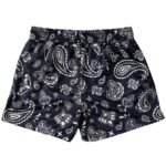 Killcrew Muay Thai Shorts (Mid Thigh Cut) Bandana - Black Cream