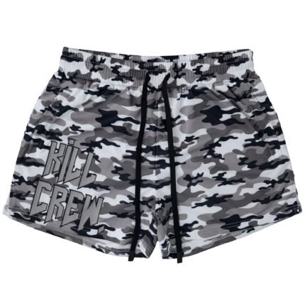 Killcrew Muay Thai Shorts (Mid Thigh Cut) - Grey Camo
