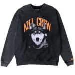 Killcrew Oversized Heayweight Rogue Wolf Crew Neck - Black