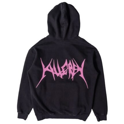 Killcrew Oversized Lux Comfort Zone Hoodie - Black Pink