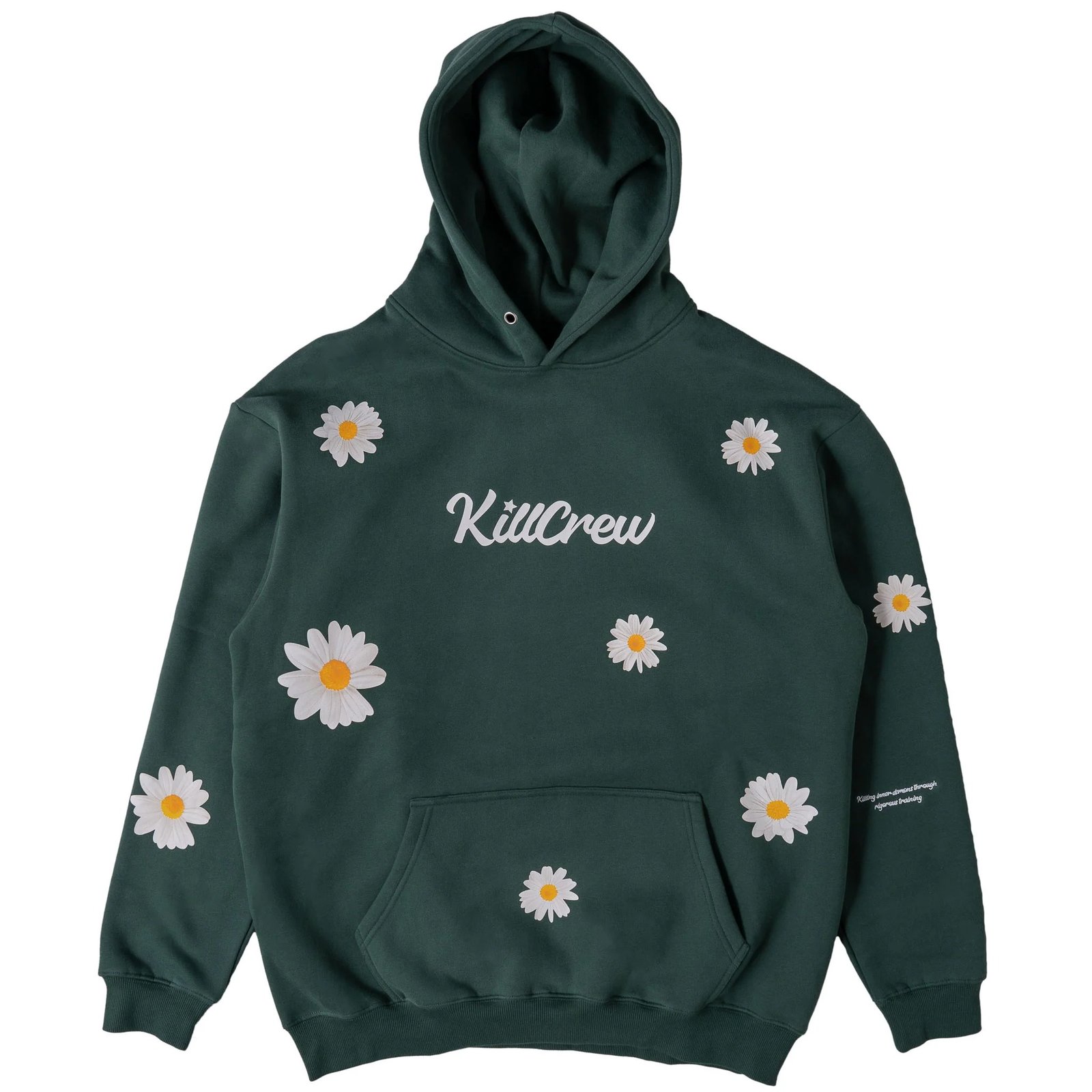 Killcrew Oversized Lux Daisy Hoodie - Green Killcrew Oversized Lux Daisy Hoodie - Green
