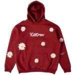 Killcrew Oversized Lux Daisy Hoodie - Red