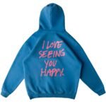 Killcrew Oversized Lux Hoodie Love Seeing You Happy - Blue Pink