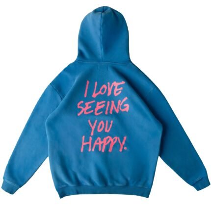 Killcrew Oversized Lux Hoodie Love Seeing You Happy - Blue Pink