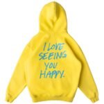 Killcrew Oversized Lux Hoodie Love Seeing You Happy - Yellow Blue