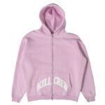 Killcrew Oversized Lux Kill Crew Zip Up - Pink White