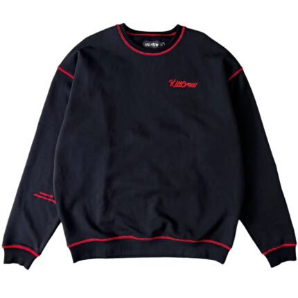 Killcrew Oversized Lux Outseam Crew Neck - Black Red