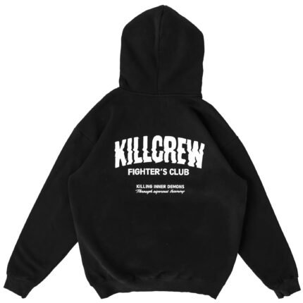 Killcrew Oversized Lux Rigorous Training Hoodie - Black White