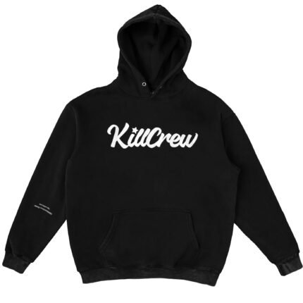 Killcrew Oversized Lux Script Hoodie - Black White