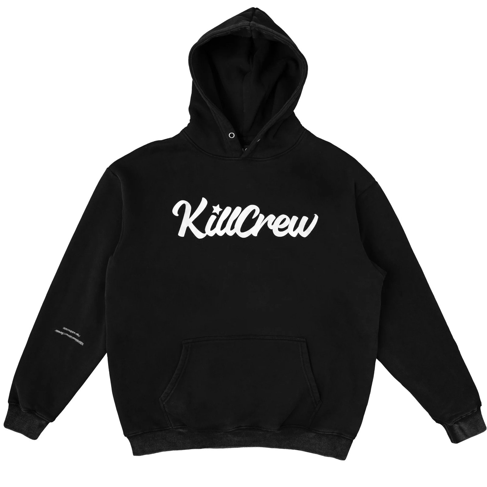Killcrew Oversized Lux Script Hoodie - Black White Killcrew Oversized Lux Script Hoodie - Black White
