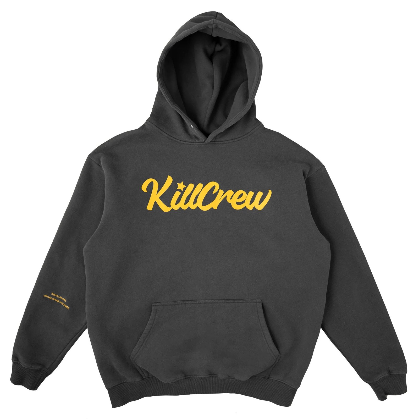 Killcrew Oversized Lux Script Hoodie - Grey Gold Killcrew Oversized Lux Script Hoodie - Grey Gold