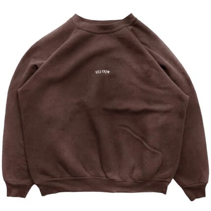 Killcrew Oversized Lux Simple Crew Neck - Brown