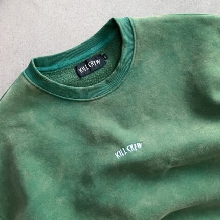 Killcrew Oversized Lux Simple Crew Neck - Green