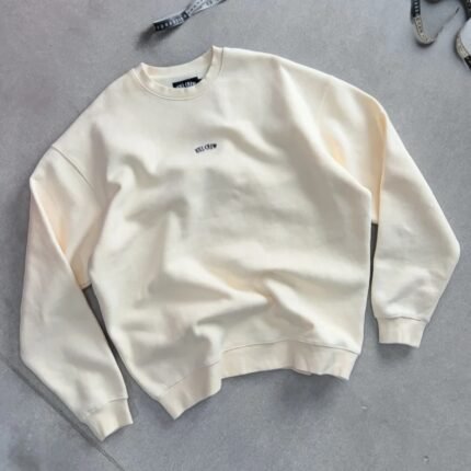 Killcrew Oversized Lux Simple Crewneck - Cream