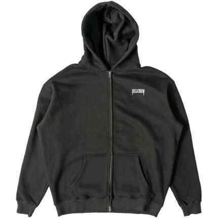 Killcrew Oversized Lux Simple Zip Up - Black