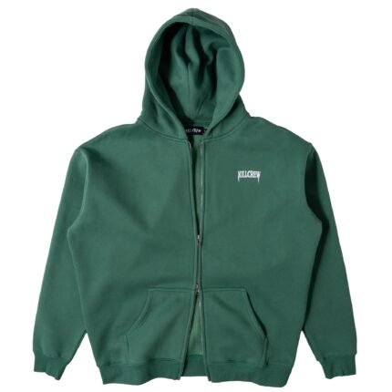 Killcrew Oversized Lux Simple Zip Up - Green