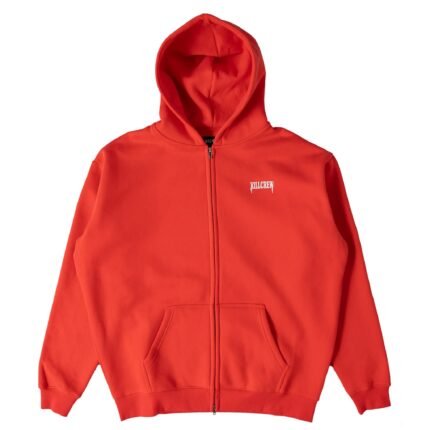 Killcrew Oversized Lux Simple Zip Up - Red