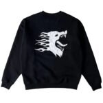 Killcrew Oversized Lux War Wolf Crew Neck - Black White