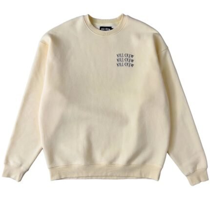 Killcrew Oversized Lux War Wolf Crew Neck - Black White (2)