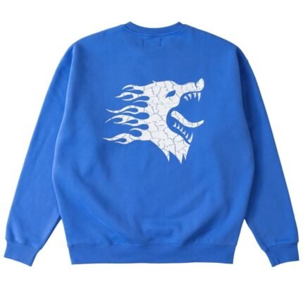 Killcrew Oversized Lux War Wolf Crew Neck - Red White