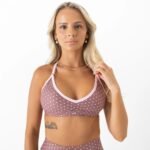 Killcrew Polka Dot Sports Bra - Brown Pink