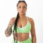 Killcrew Polka Dot Sports Bra - Green White