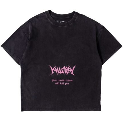 Killcrew Relaxed Fit Rigorous Training T-Shirt - Black Pink