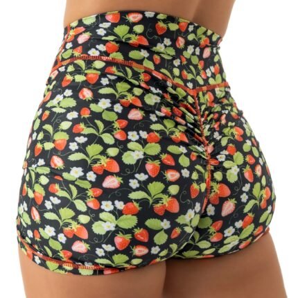 Killcrew Strawberry Mid Rise Biker Shorts - Black