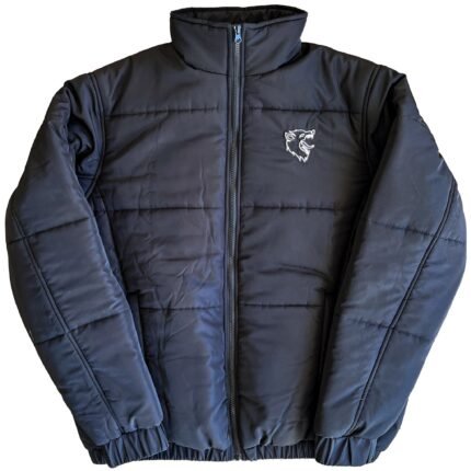 Killcrew Wolf Puffer Jacket - Black White