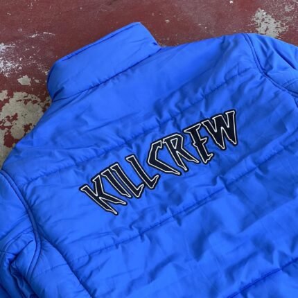 Killcrew Wolf Puffer Jacket - Blue White