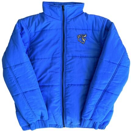 Killcrew Wolf Puffer Jacket - Blue White