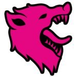 Killcrew Wolf Sticker - Black Pink