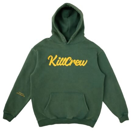Oversized Lux Script Hoodie - Green Gold