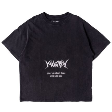 Relaxed Fit Lux Comfort Zone T-Shirt - Black White